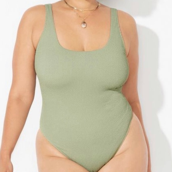 NWT Swimsuits for All Alina Crinkle One Piece | Navy Blue | Large - Picture 7 of 7